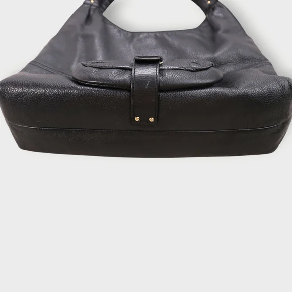 Vintage Michael Kors Austin Black  Leather Buckle Hobo Bag with Scarf Accent - Picture 4 of 5